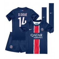 Paris Saint-Germain Desire Doue #14 Replika babykläder Hemmaställ Barn 2024-25 Kortärmad (+ korta byxor)